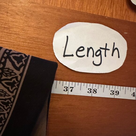 Briggs New York Paisley Print Maxi Skirt Brown & Black Size 14 Polyester Blend - Picture 5 of 8